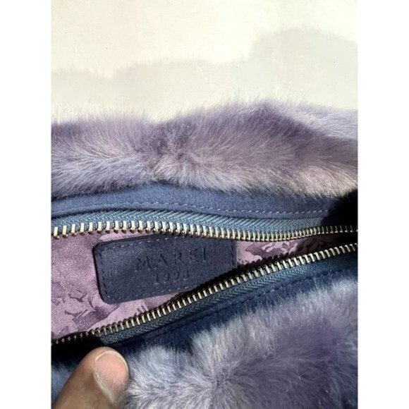 Marei 1998 Faux Fur Handle Bag in Purple - Picture 4 of 8
